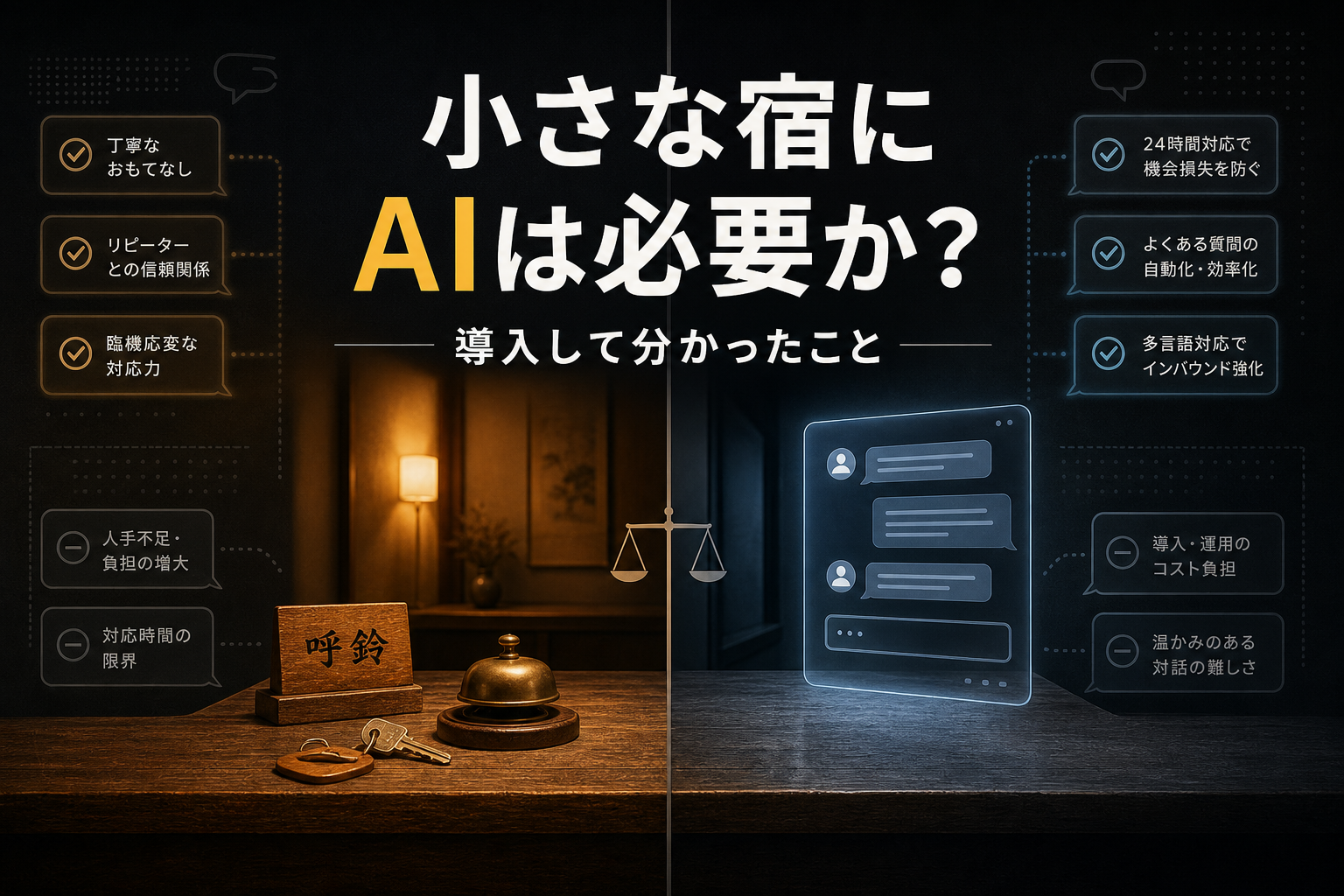 小さな宿にAIチャットボットは本当に必要か｜私たちがまだ入れていない理由