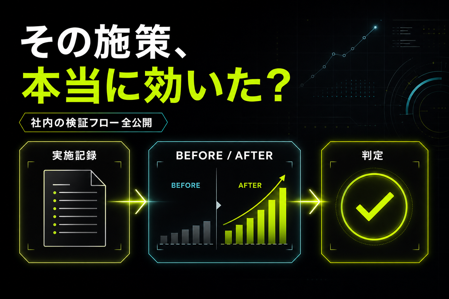 施策が「本当に効いたか」をどう検証しているか｜社内の検証フロー全公開